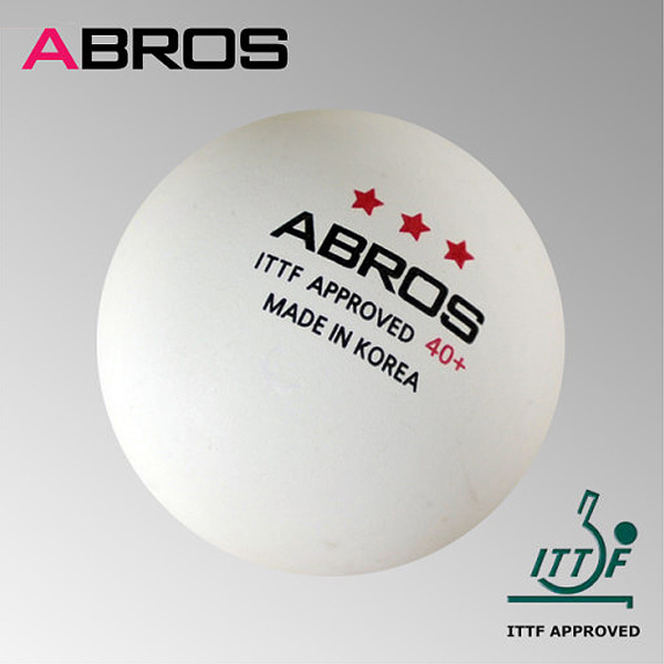 에이브로스 3성 ABROS 40+ ITTF공인 시합구(ABS소재) 6구/6개입